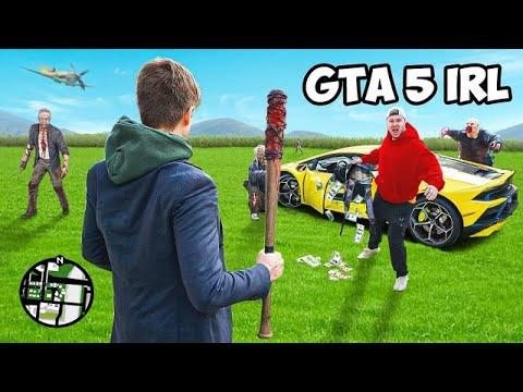 REAL LIFE GTA 5 ZOMBIES SURVIVAL! (24 Hour Challenge) thumbnail