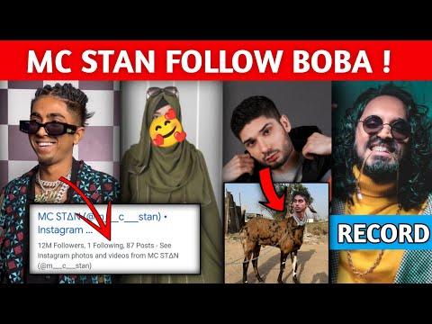 Mc Stan ने Follow कीया Boba को 😍 !! Kr$na Tweet Mc Stan
