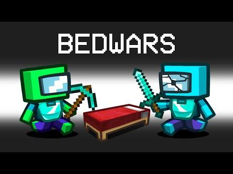 *NEW* MINECRAFT BEDWARS MOD in AMONG US! thumbnail