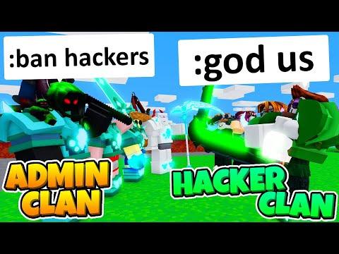 ADMIN CLAN vs HACKER CLAN in Roblox BedWars... thumbnail