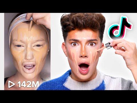 FULL FACE OF TIKTOK VIRAL MAKEUP HACKS! thumbnail