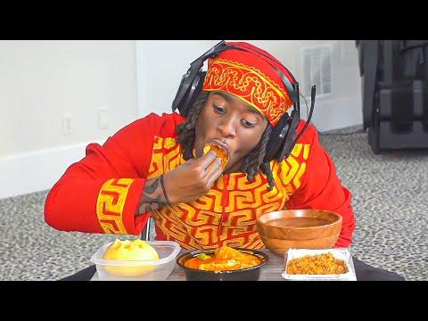 Kai Cenat's First Time Eating African Fufu..😂 thumbnail