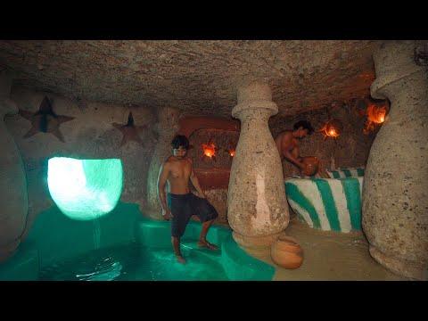 How To Build The Survival Temple Secret Underground House Water Slide To Swimming Pool thumbnail