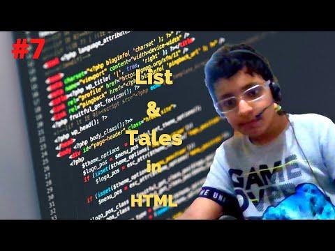 list and tables in HTML Web Development #7 thumbnail