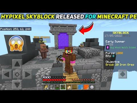 Finally Hypixel Skyblock Server Released For Minecraft Pe thumbnail