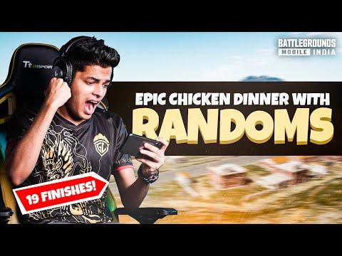 19 FINISHES WITH CHICKEN DINNER | RANDOMS GAMEPLAY | BGMI thumbnail