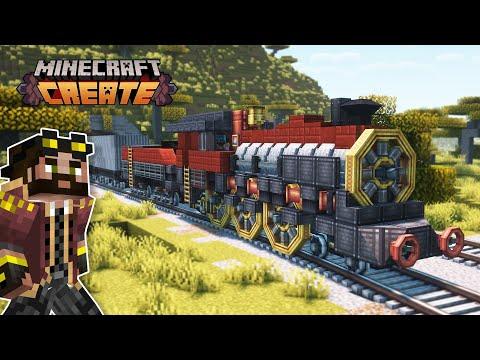 I built a HUGE FREIGHT TRAIN in Minecraft Create Mod! thumbnail