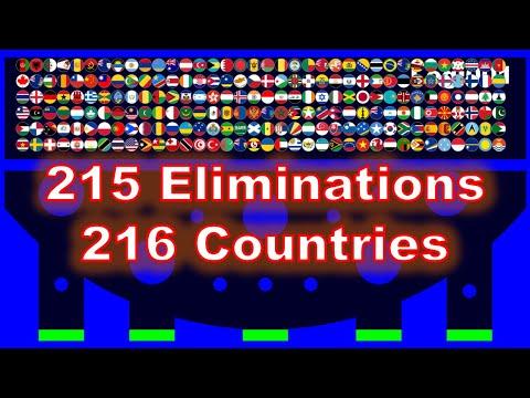 216 countries & 215 times eliminations marble race in Algodoo | Marble Factory thumbnail