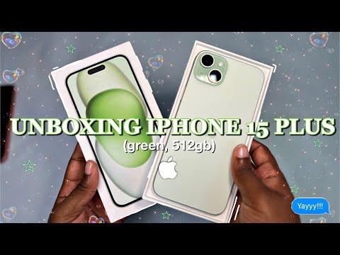 NEW Green ⭒ Iphone 15 Plus Unboxing 2023! thumbnail