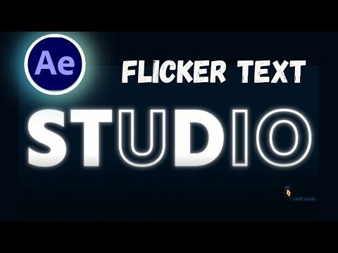 Flicker Text Animation tutorial in After Effects | Flickering Text Effect | Text reveal effects | thumbnail