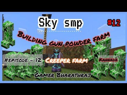 How to make creeper farm in Minecraft 1.20 || episode - 12 || sky smp || gamer bharathraj thumbnail