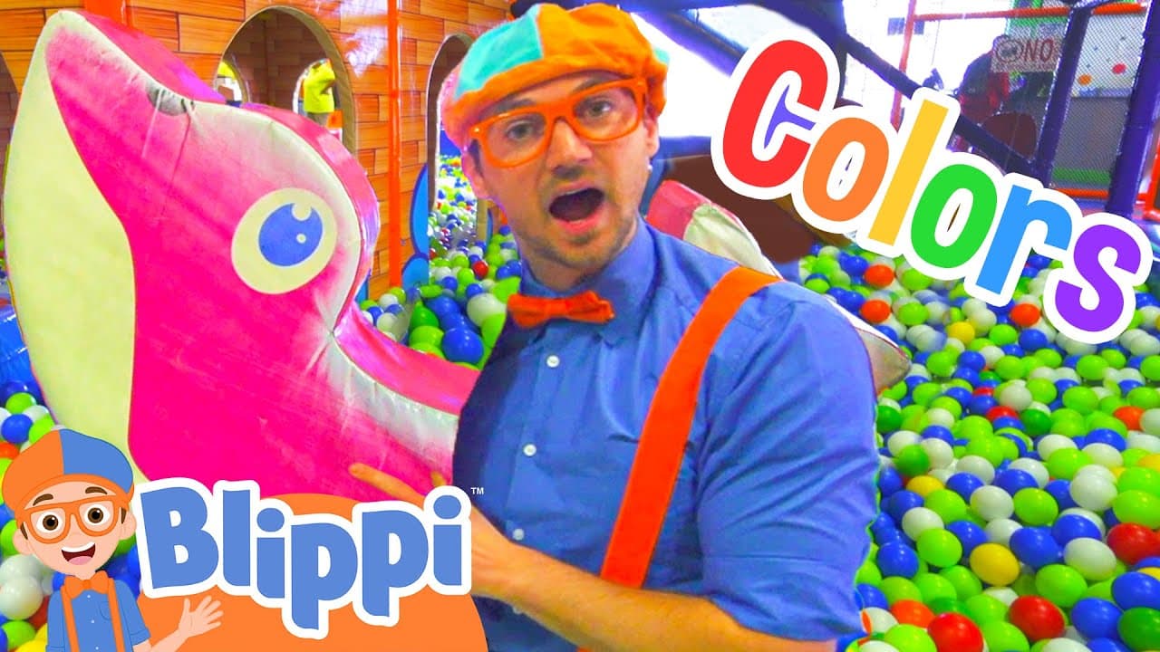 Slide, Jump & Learn Colors! Blippi at LOL Kids Club ๐๐จ