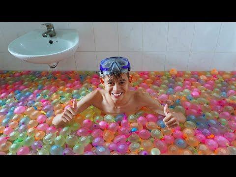 NTN - Bể Bơi 5000 Quả Bóng Bay Trong Nhà (Making A Swimming Pool With 5000 Balloons) thumbnail