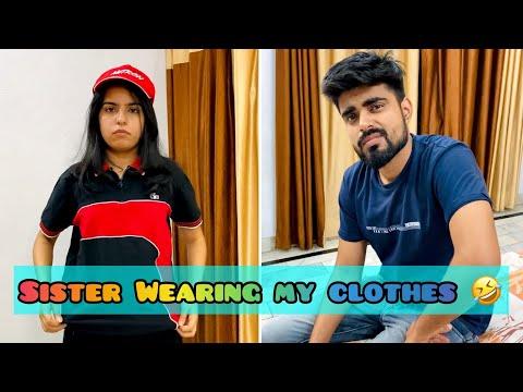 When Sister wears Brother’s Clothes 🤣 - Arijit Singh ~ Aaj phir tum pe ~ Dushyant Kukreja #shorts thumbnail