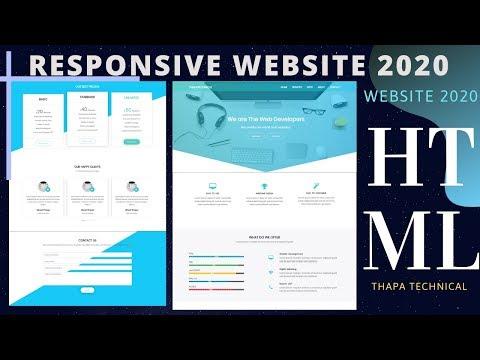 Complete Responsive Website using HTML CSS Bootstrap 4 and JavaScript in Hindi 2020 thumbnail