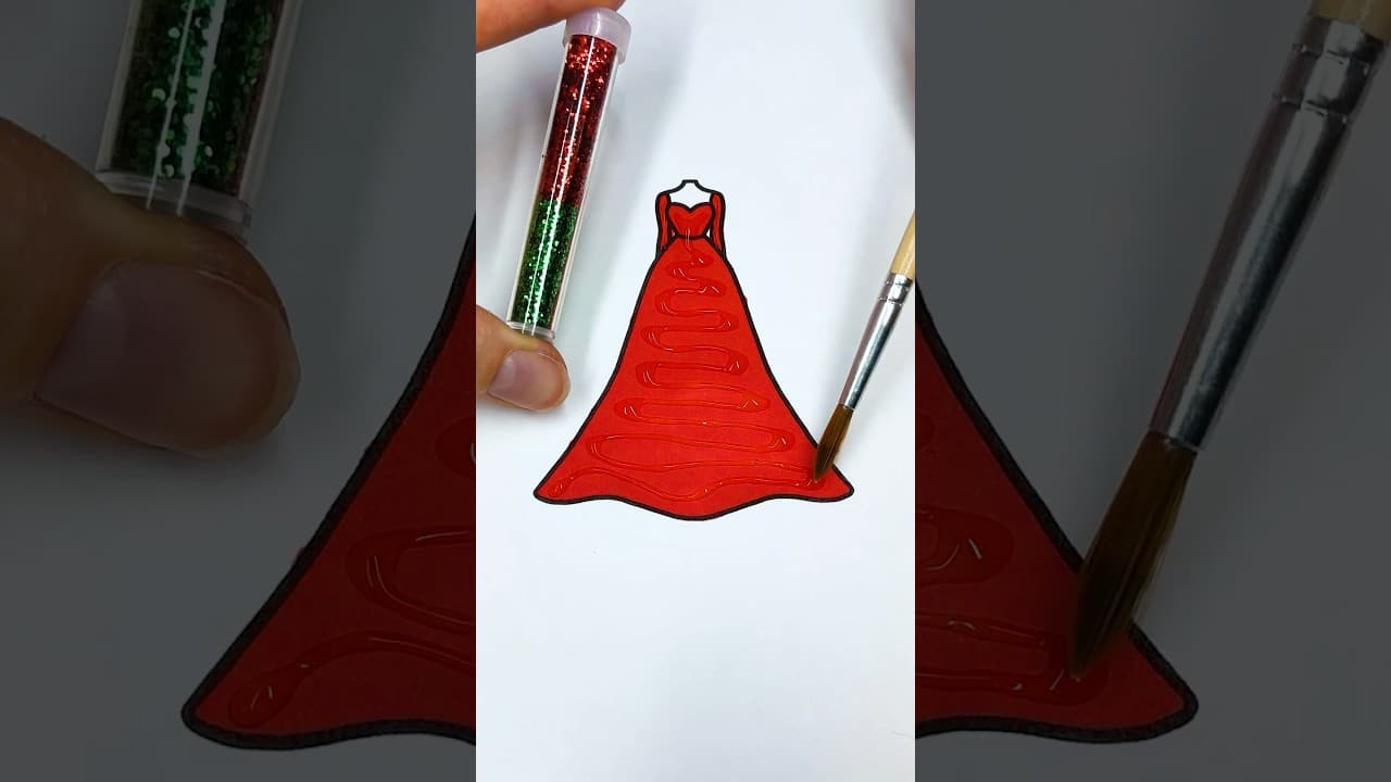 Christmas Princess โจ๐๐ #glitter #glitterdress #colorfulcreativekids #christmas #color