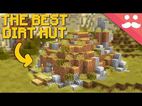 I made the Best Dirt Hut in Minecraft 1.14 thumbnail