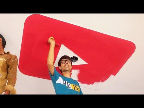 Painted YouTube Logo 😍 New Studio thumbnail