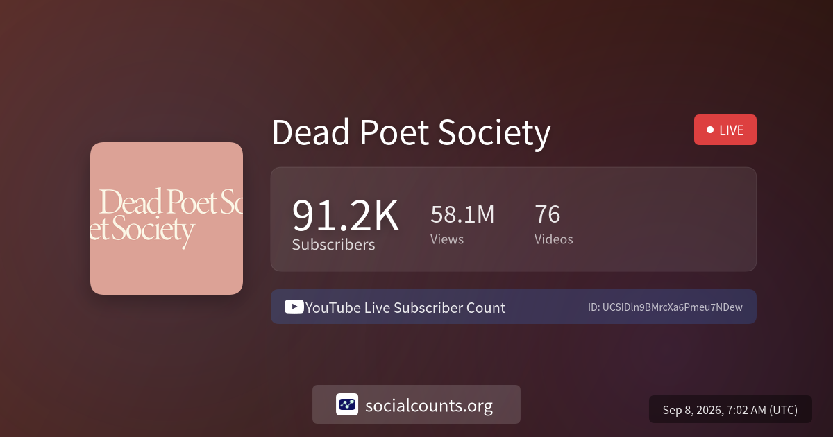 dead-poet-society-youtube-live-subscriber-count-socialcounts