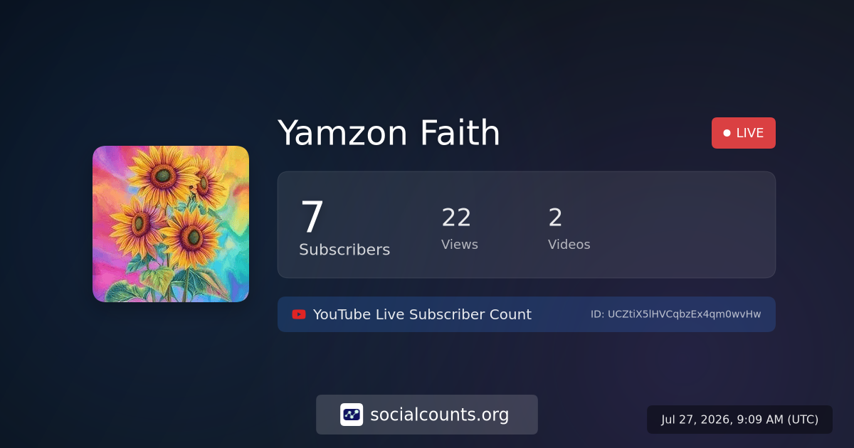 yamzon-faith-youtube-live-subscriber-count-socialcounts