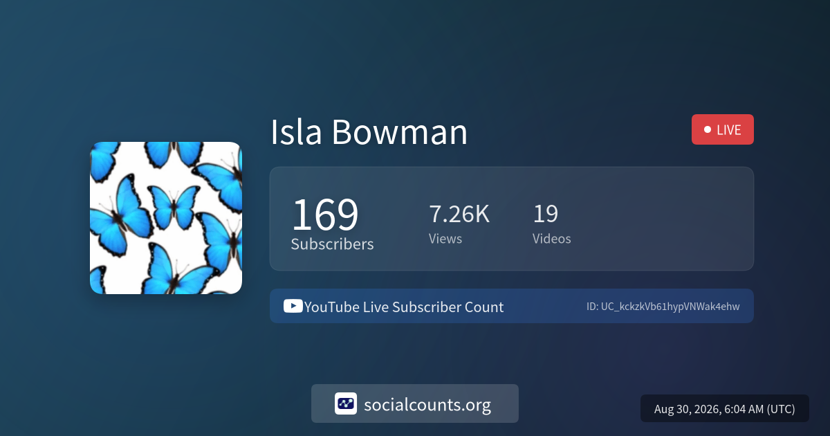 isla-bowman-youtube-live-subscriber-count-socialcounts