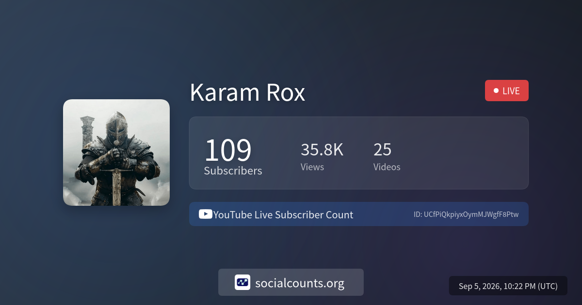 karam-rox-youtube-live-subscriber-count-socialcounts
