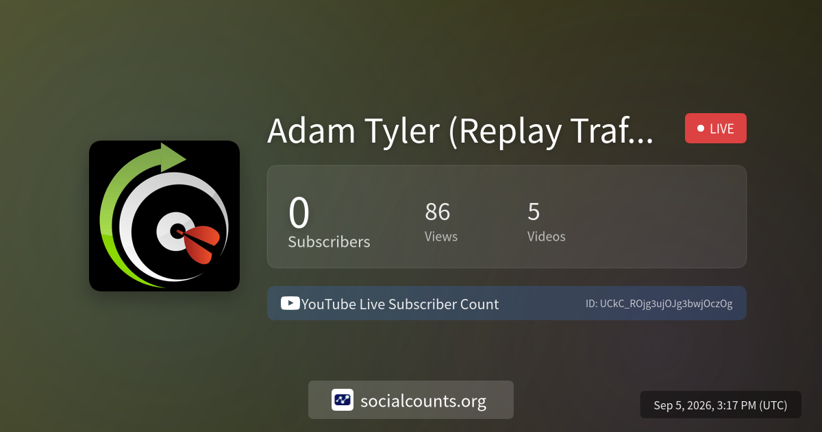 adam-tyler-replay-traffic-youtube-live-subscriber-count