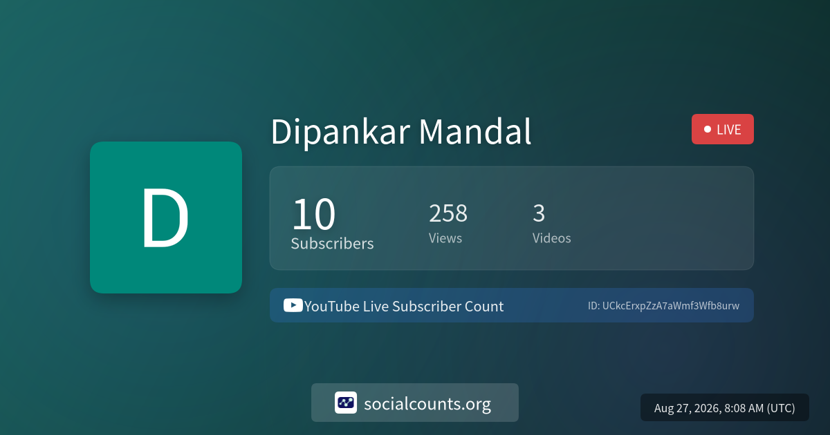 dipankar-mandal-youtube-live-subscriber-count-socialcounts