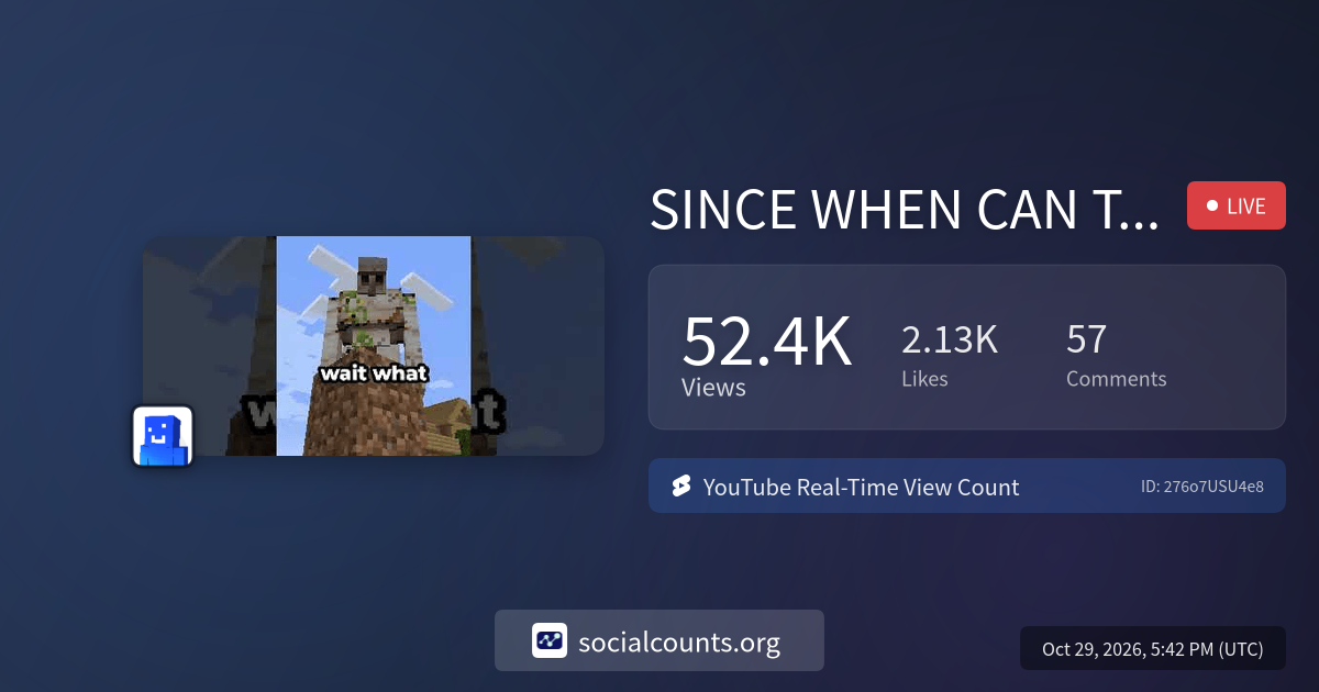 SINCE WHEN CAN THEY BUILD?! 😲 | Real-Time YouTube Live View Count ...