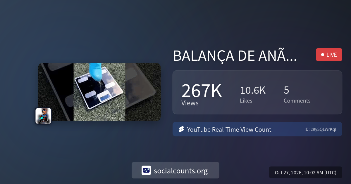 BALANÇA DE ANÃO ⚽️ | Real-Time YouTube Live View Count | SocialCounts.org