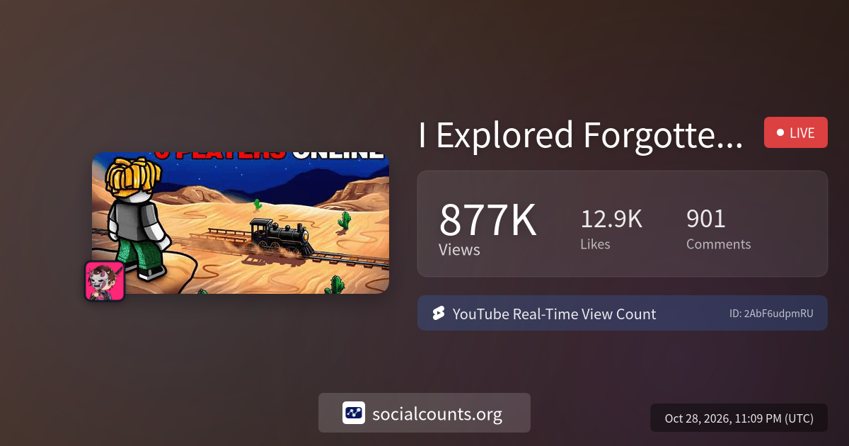 I Explored Forgotten Roblox Games | Real-Time YouTube Live View Count ...