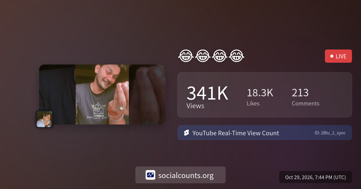 😂😂😂😂 | Real-Time YouTube Live View Count | SocialCounts.org