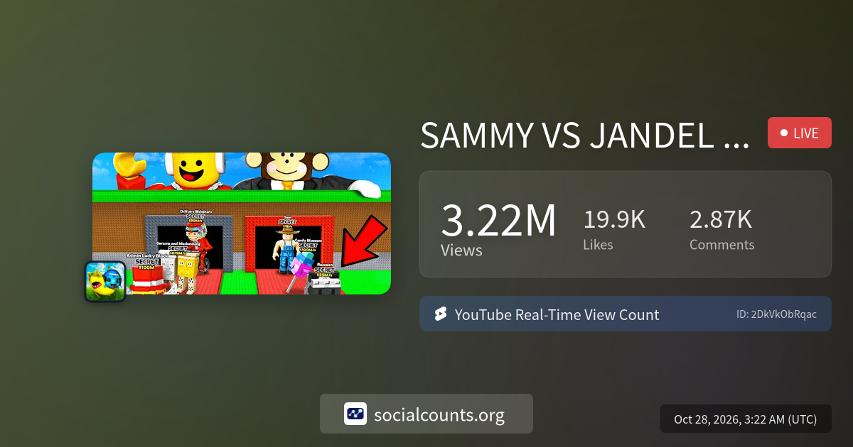 SAMMY VS JANDEL SERVER in Steal A Brainrot | Real-Time YouTube Live ...