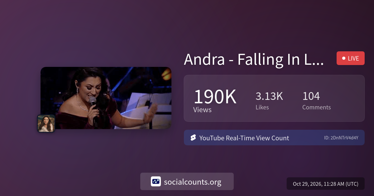 Andra - Falling In Love With Jesus (Live La Opera Nationala) | Real ...