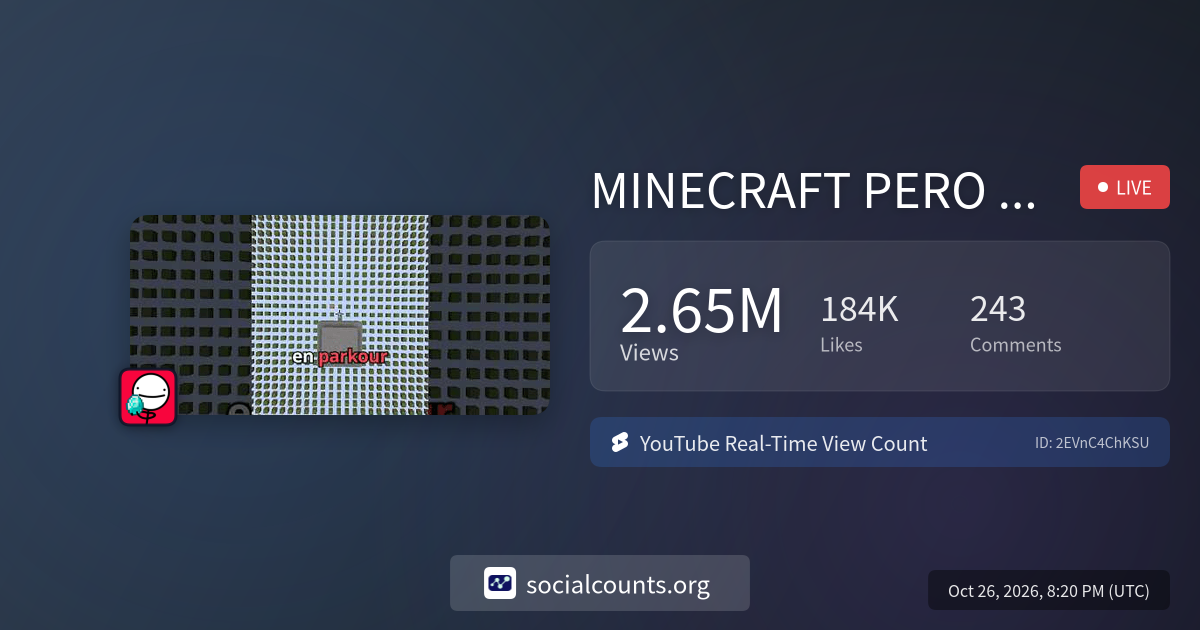 MINECRAFT PERO ES PARKOUR CIVILIZATION | Real-Time YouTube Live View ...