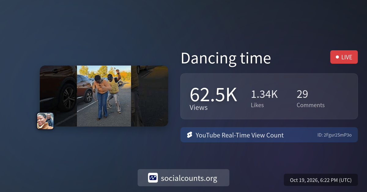 Dancing time | Real-Time YouTube Live View Count | SocialCounts.org