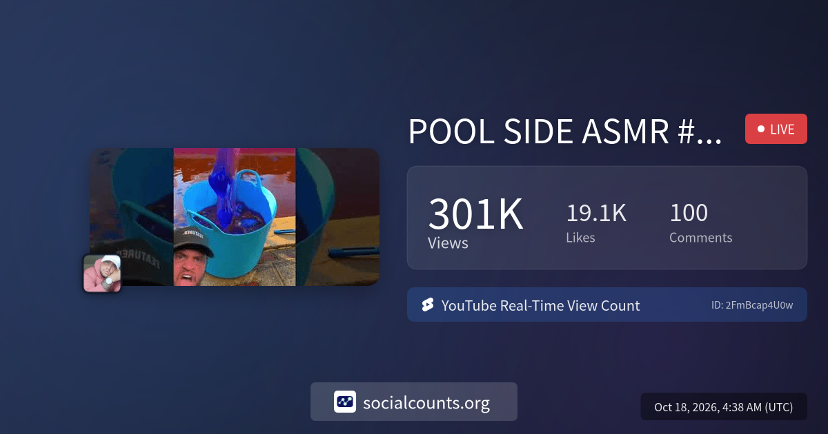 POOL SIDE ASMR #shorts | Real-Time YouTube Live View Count ...