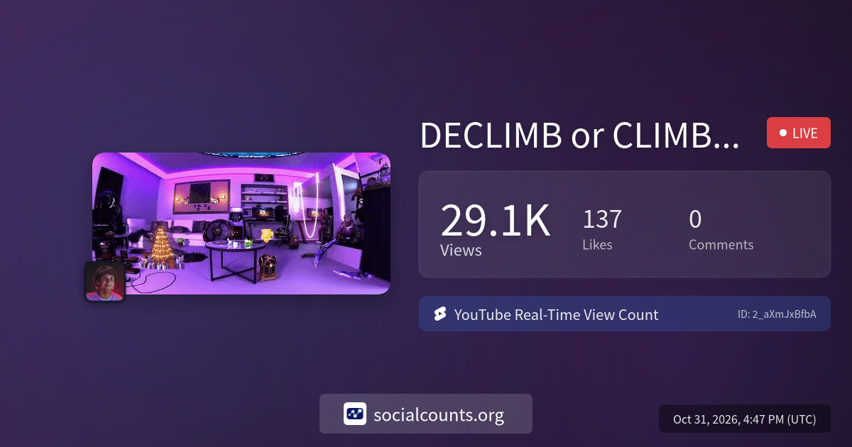 DECLIMB or CLIMB? thats the question of today | Real-Time YouTube Live ...