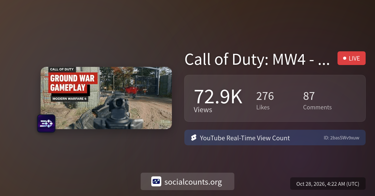 Call of Duty: MW4 - Ground War Gameplay (4K 60FPS) | Real-Time YouTube ...