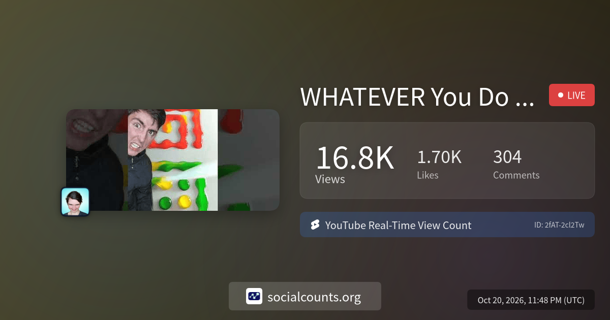 WHATEVER You Do JUST LISTEN 😡 | Real-Time YouTube Live View Count ...