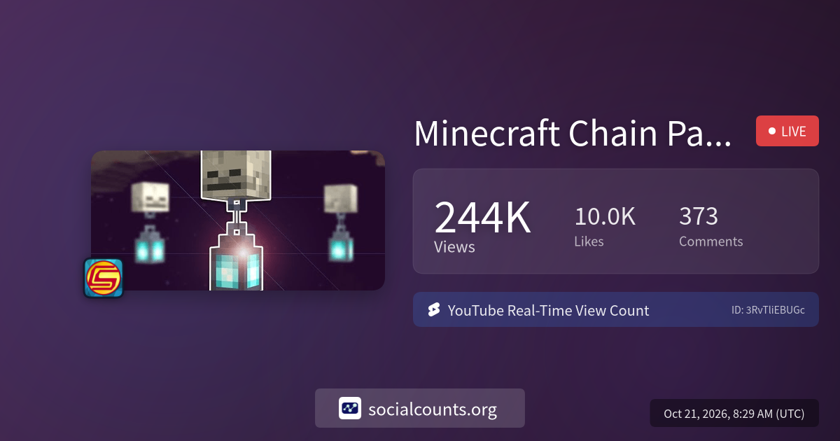 Minecraft Chain Parkour Is Torture | Real-Time YouTube Live View Count ...