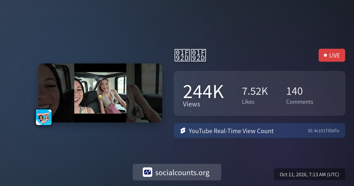 🤭🤭 | Real-Time YouTube Live View Count | SocialCounts.org