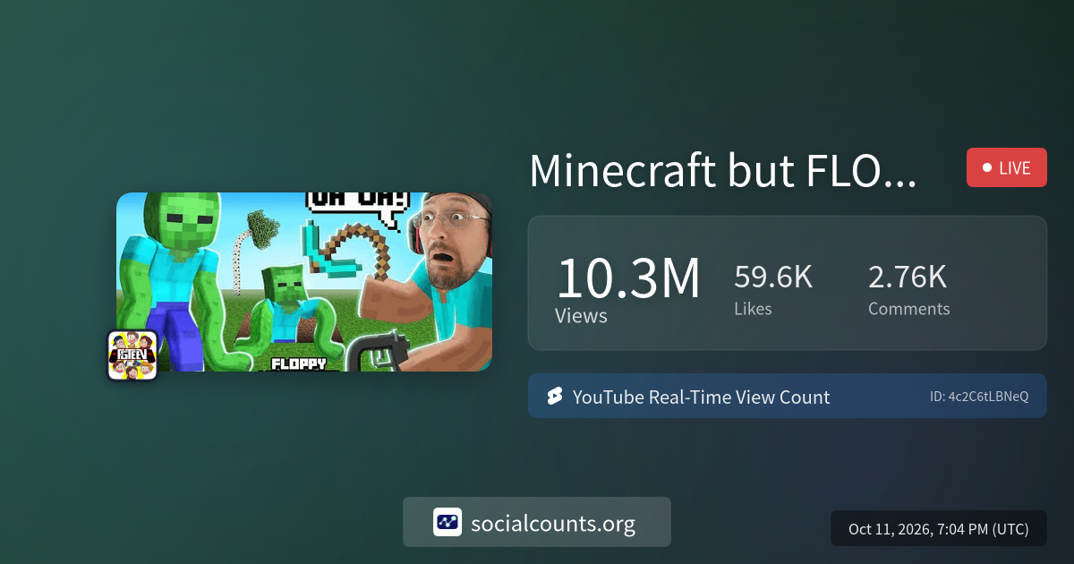 Minecraft but FLOPPY! | Real-Time YouTube Live View Count ...