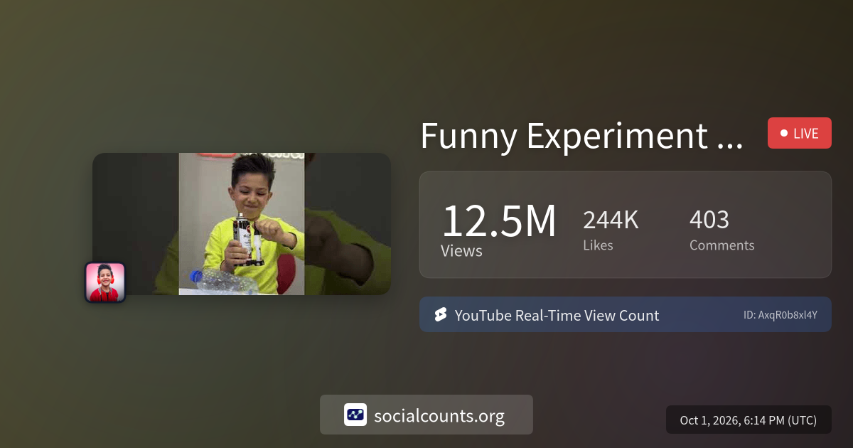 Funny Experiment #5 😂 ️👻 #shorts | Real-Time YouTube Live View Count ...