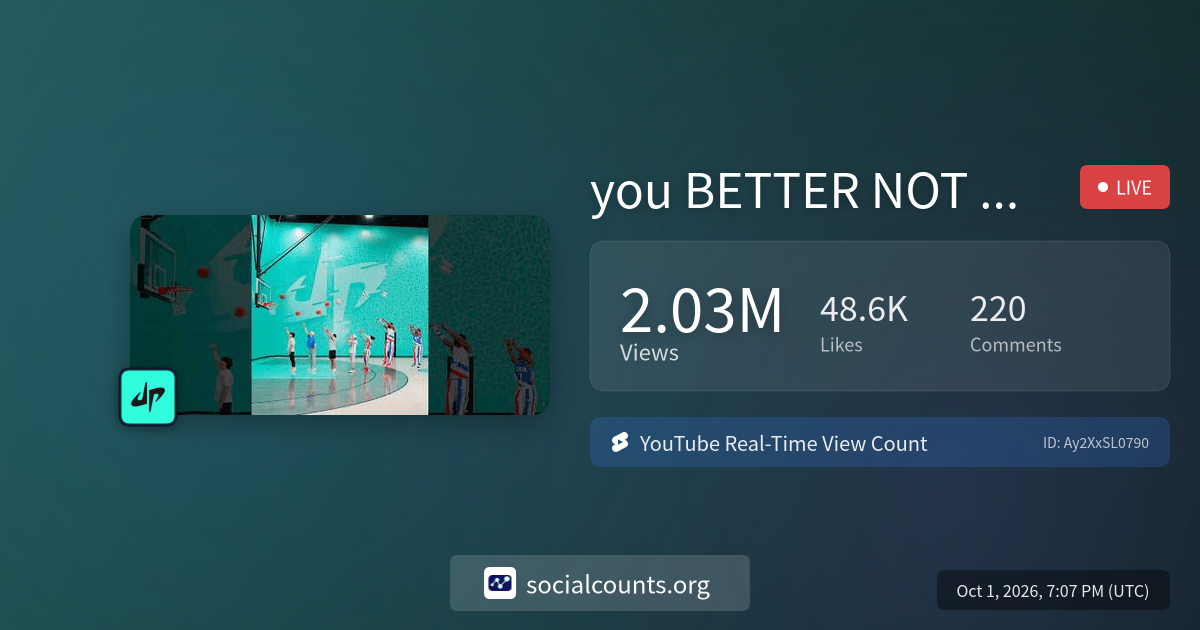 you BETTER NOT miss 😭 | Real-Time YouTube Live View Count ...