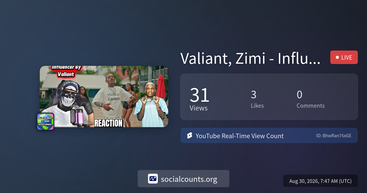 valiant-zimi-influencer-reaction-music-video-real-time-youtube