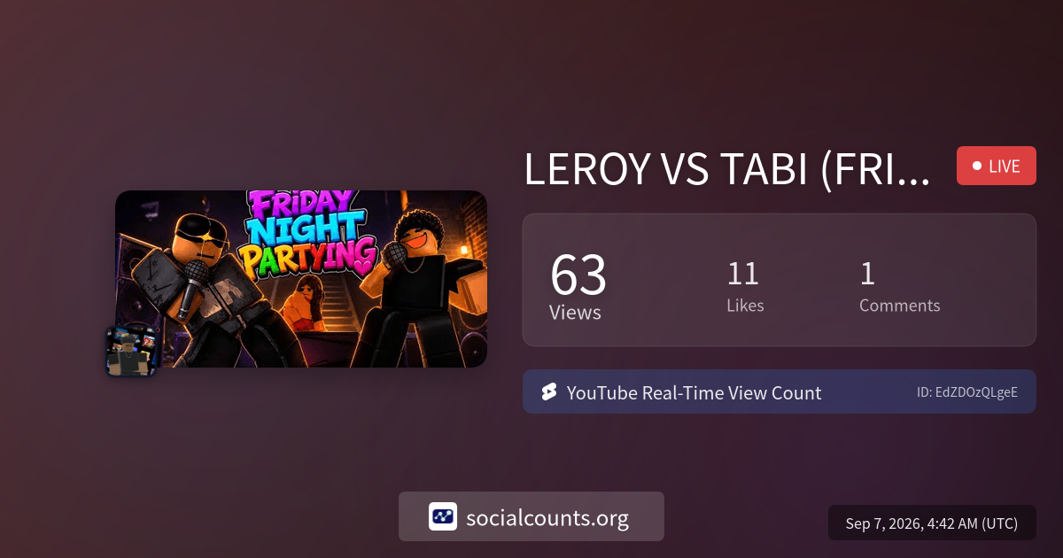 leroy-vs-tabi-friday-night-partying-real-time-youtube-live-view