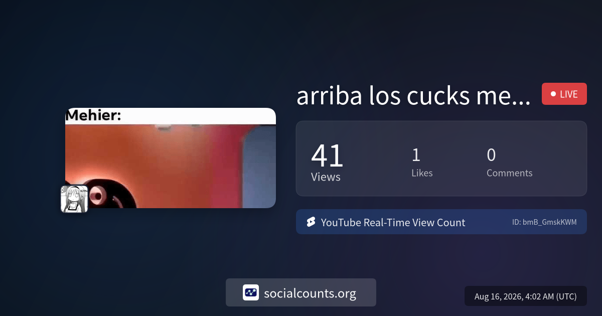 arriba-los-cucks-meiher-real-time-youtube-live-view-count